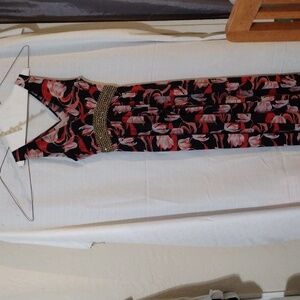 Colorful full length lounging dress... vintage unbranded.